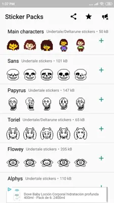 Undertale & Deltarune Stickers for WhatsApp android App screenshot 0