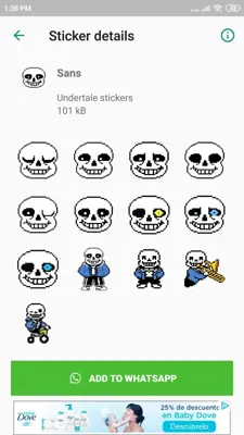 Undertale & Deltarune Stickers for WhatsApp android App screenshot 2